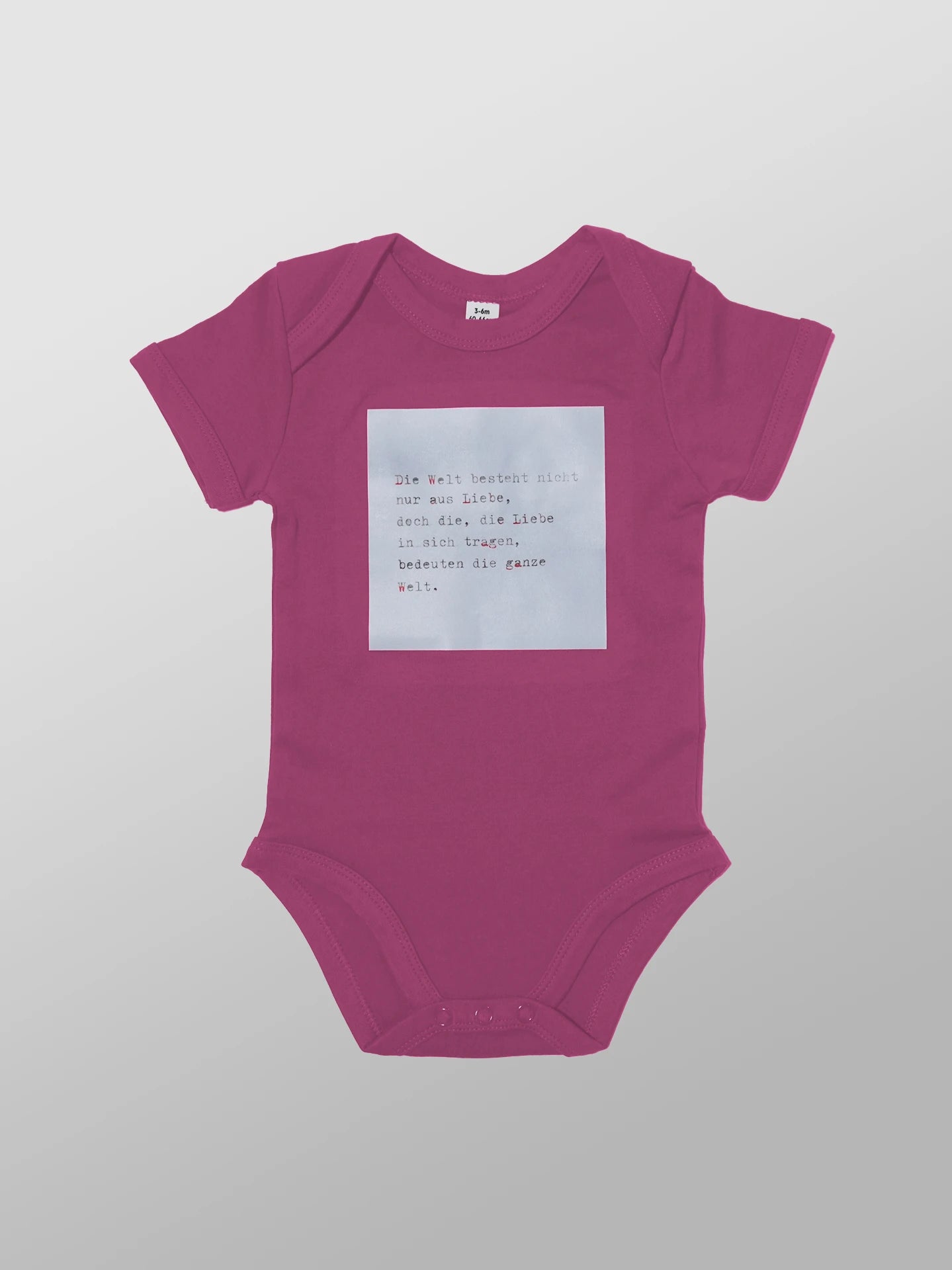 Liebe Welt (Blau) Baby Bodysuit