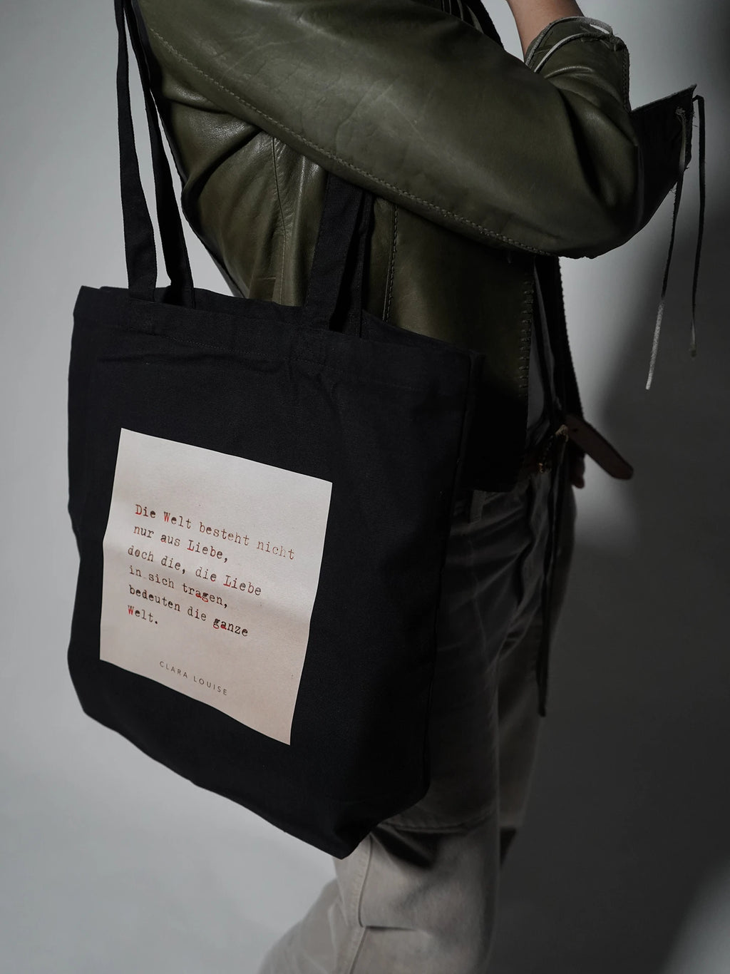 Liebe Welt (Braun) Tasche
