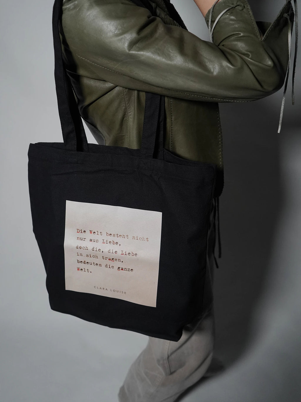 Liebe Welt (Braun) Tasche