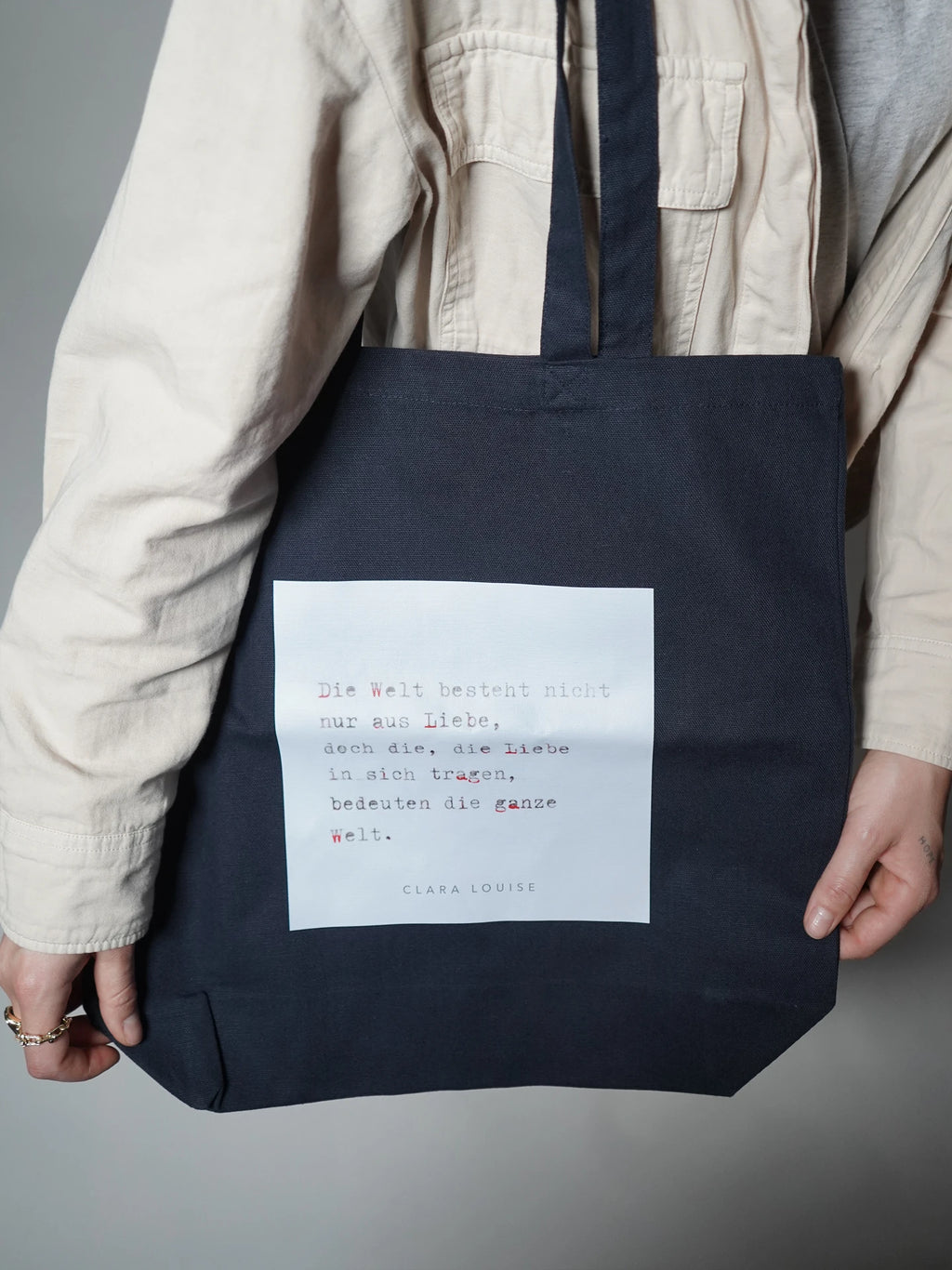 Liebe Welt (Blau) Tasche