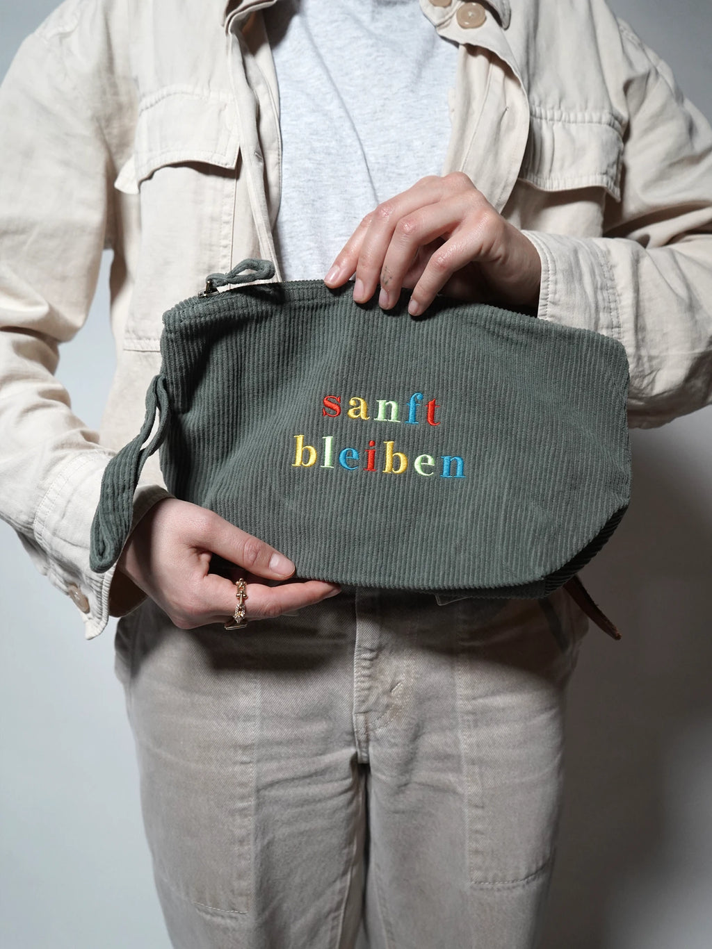 Sanft bleiben Cord-Tasche