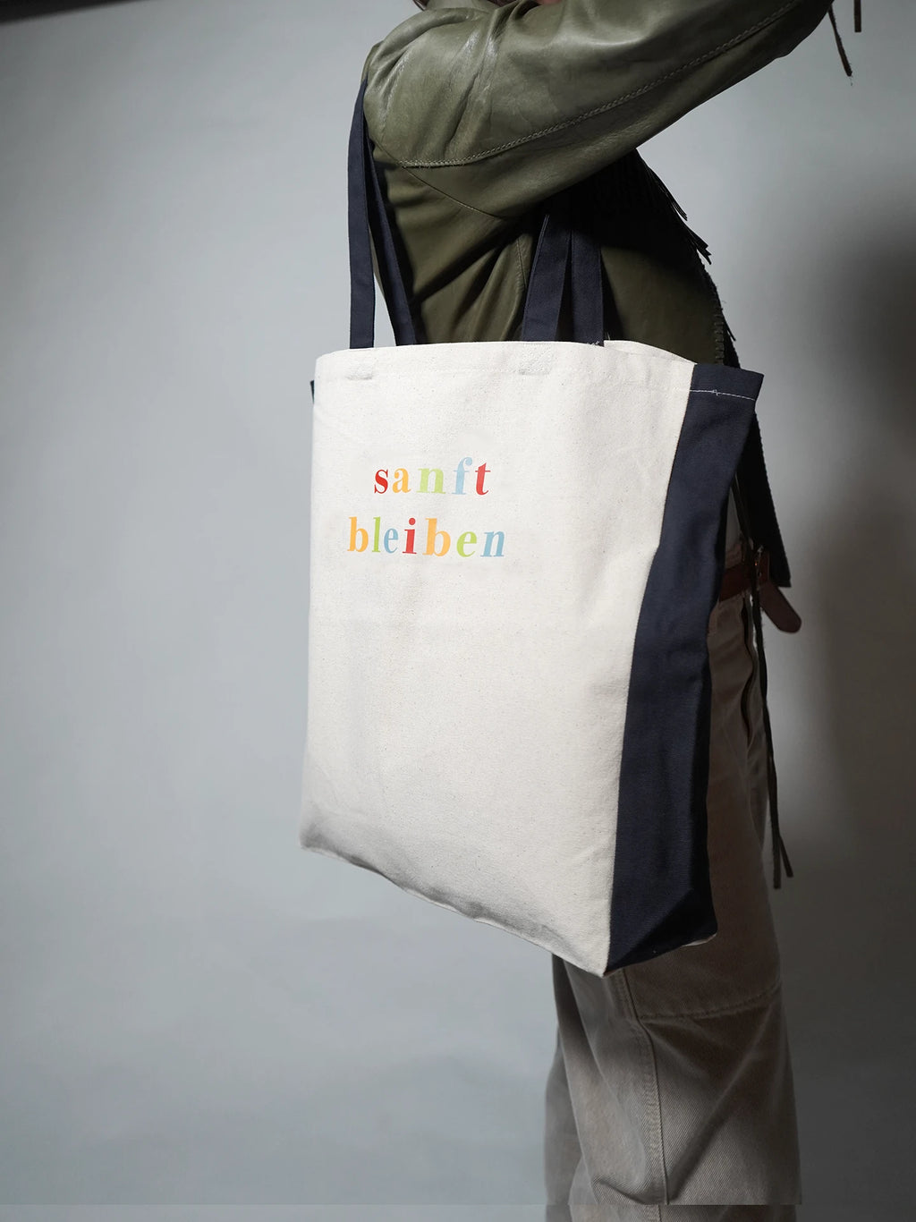 Sanft bleiben Zweifarbige Tasche