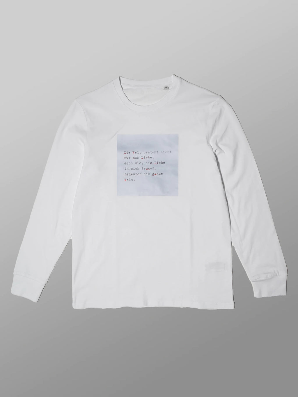 Liebe Welt (Blau) Langarmshirt