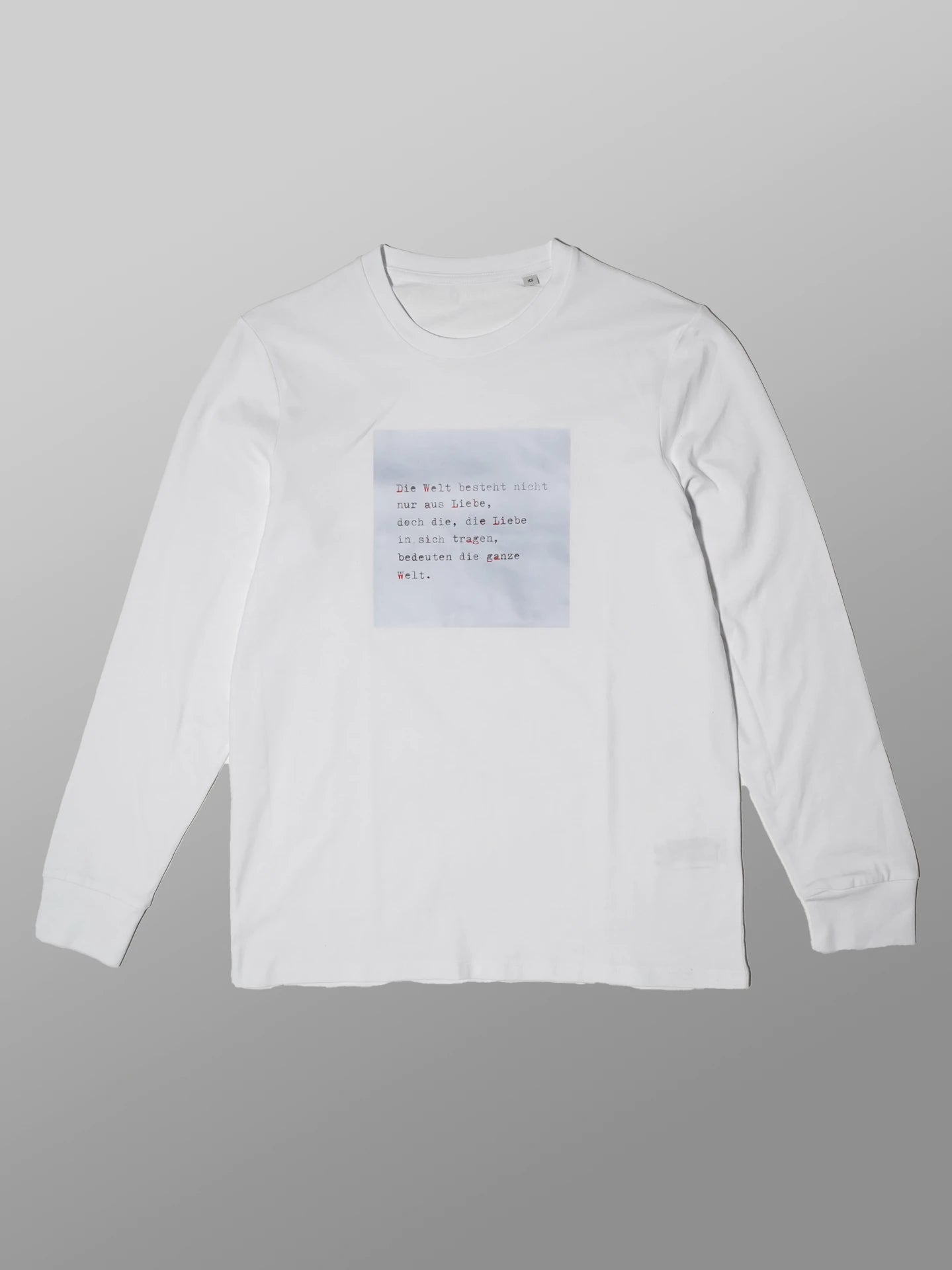 Liebe Welt (Blau) Langarmshirt