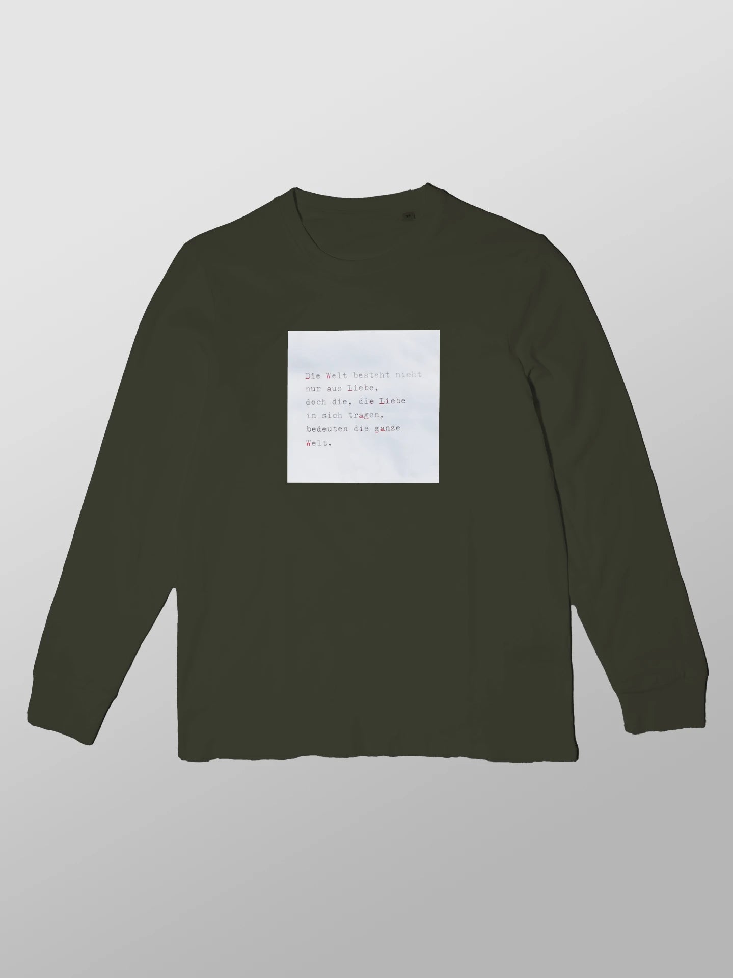 Liebe Welt (Blau) Langarmshirt