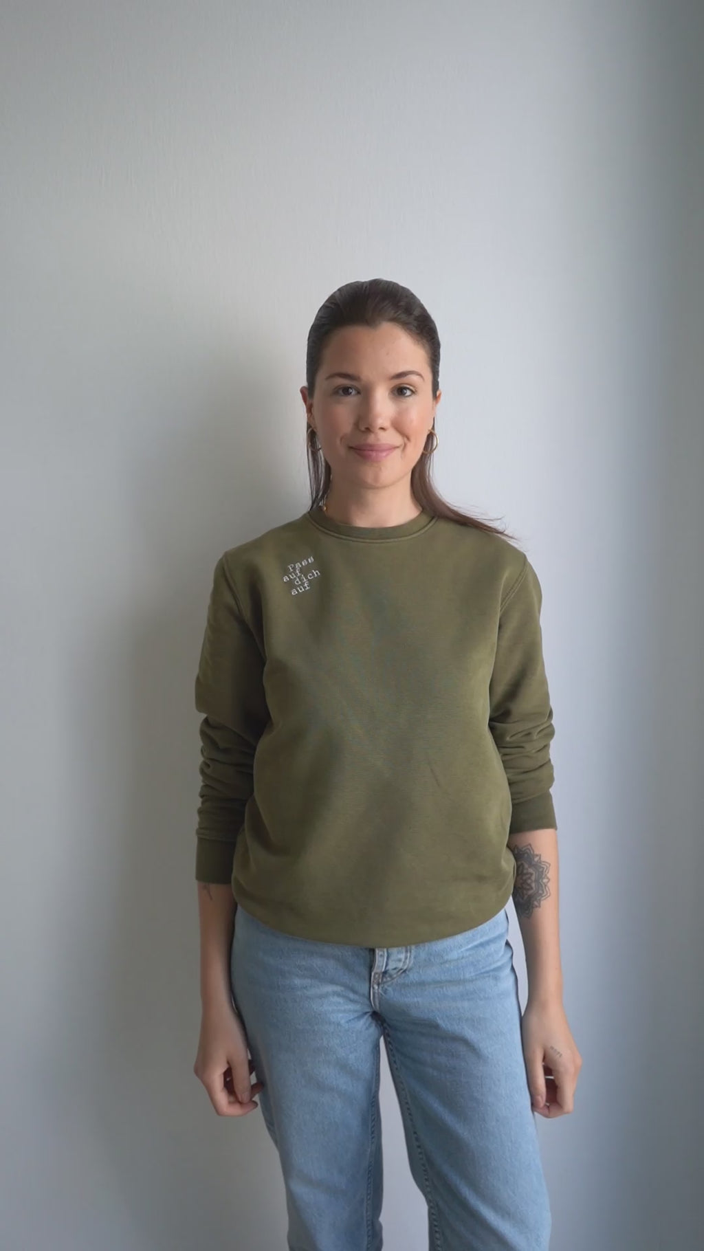 Pass auf dich auf Rundhals-Sweatshirt