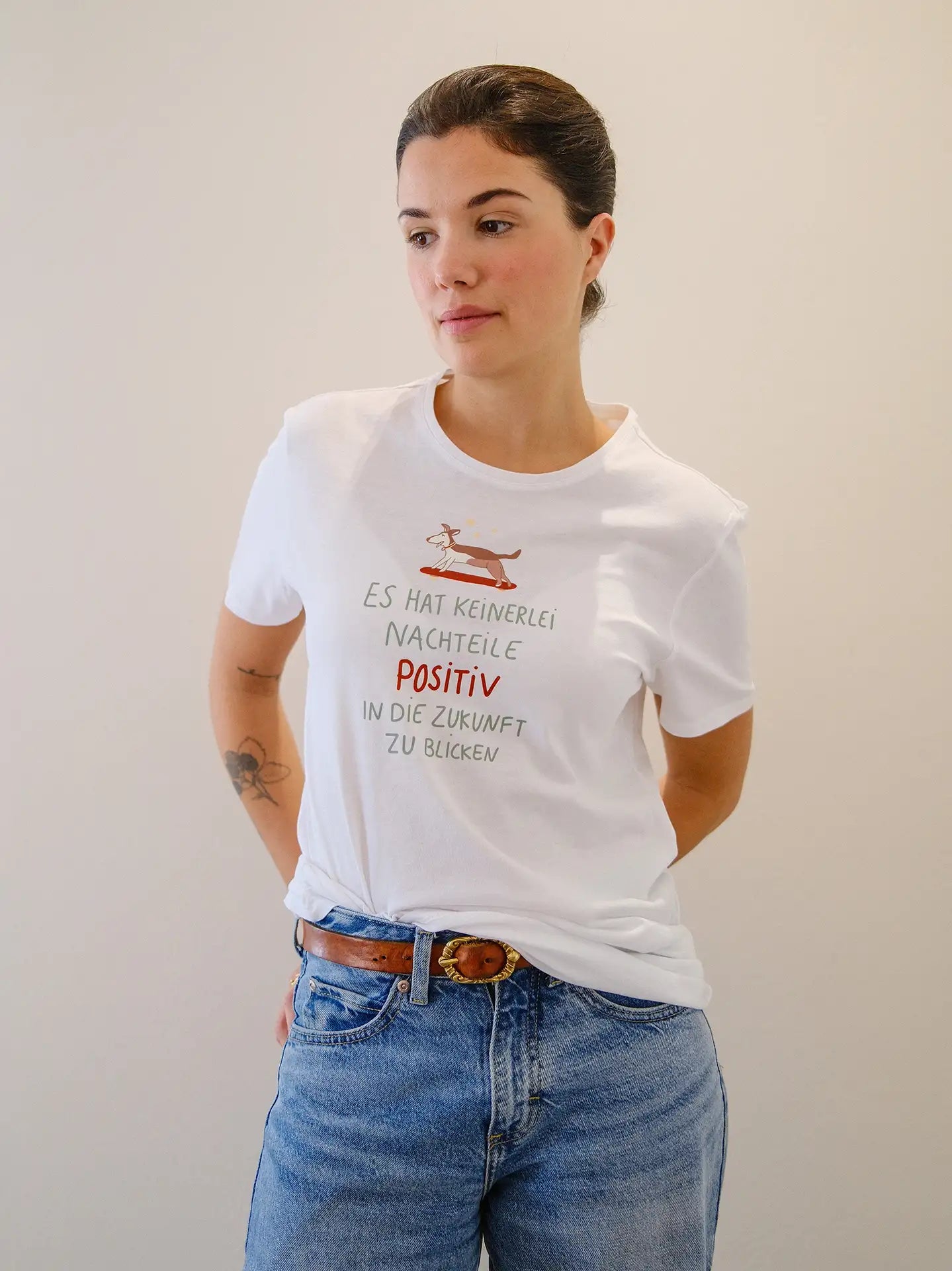 Positiv in die Zukunft Unisex T-Shirt