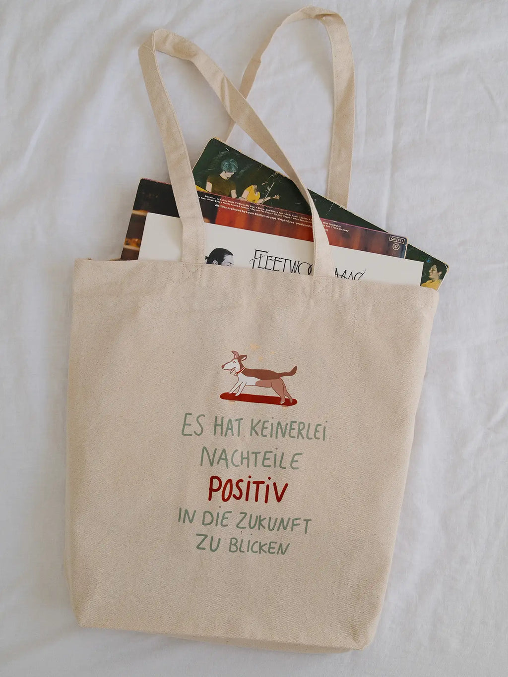 Positiv in die Zukunft Tasche