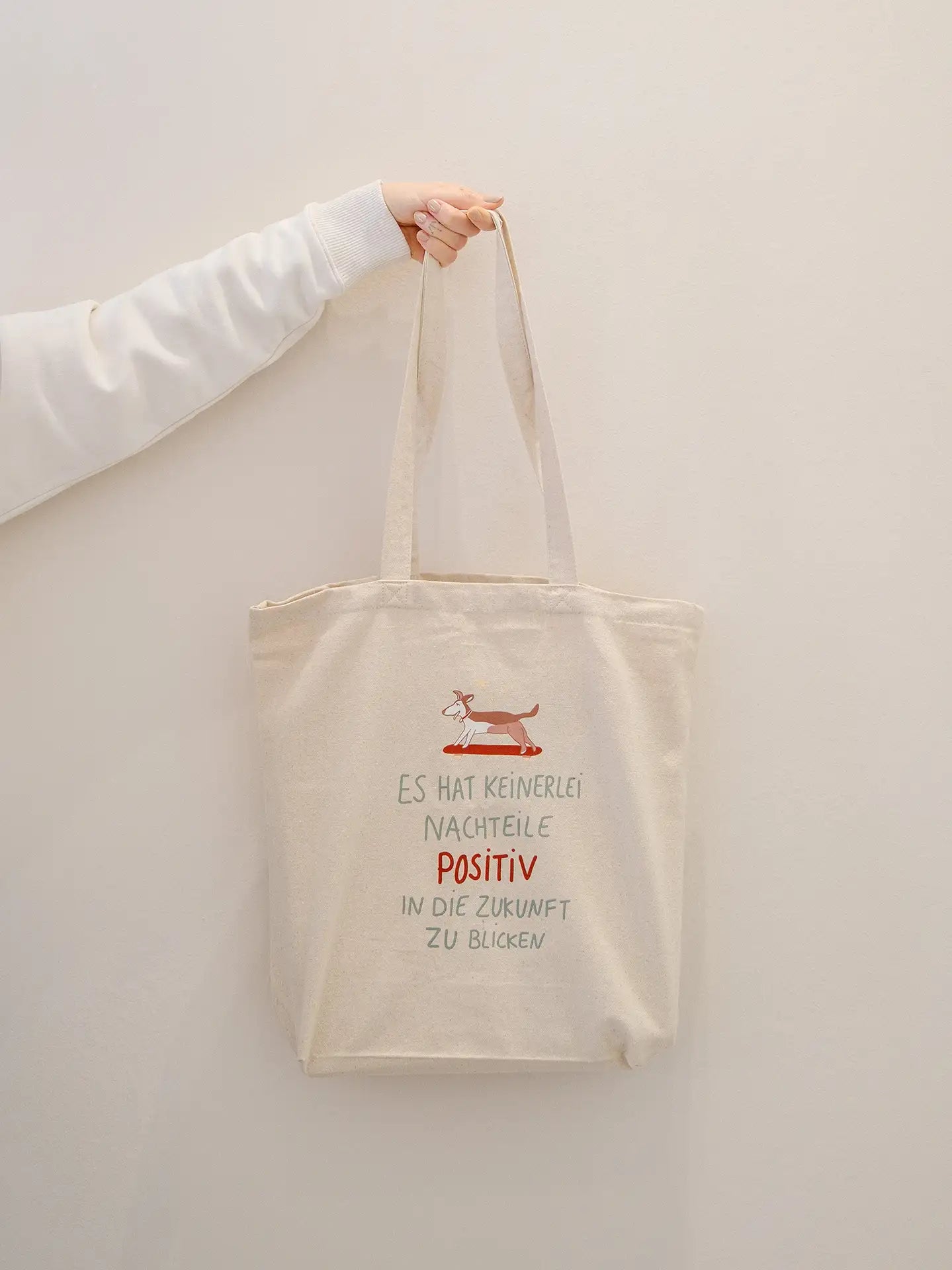 Positiv in die Zukunft Tasche